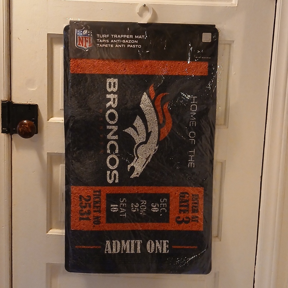 NFL Broncos Turf Trapper Mat Rug